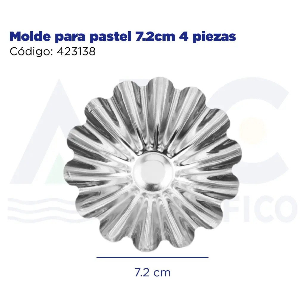Molde para pastel 7.2cm 4 piezas
