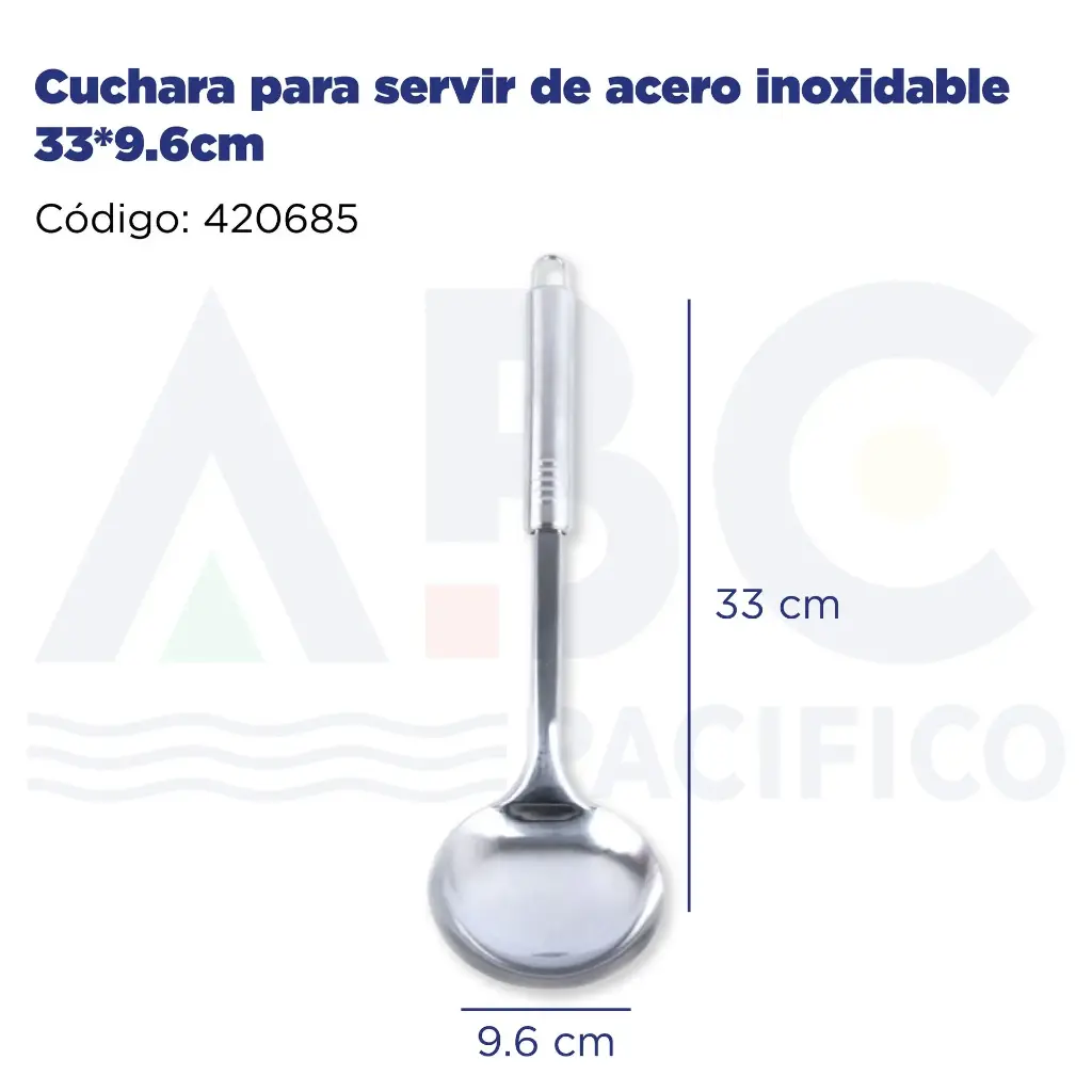 Cuchara para servir de acero inoxidable 33*9.6cm