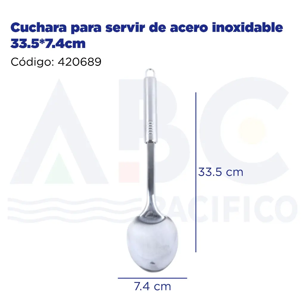 Cuchara para servir de acero inoxidable 33.5*7.4cm