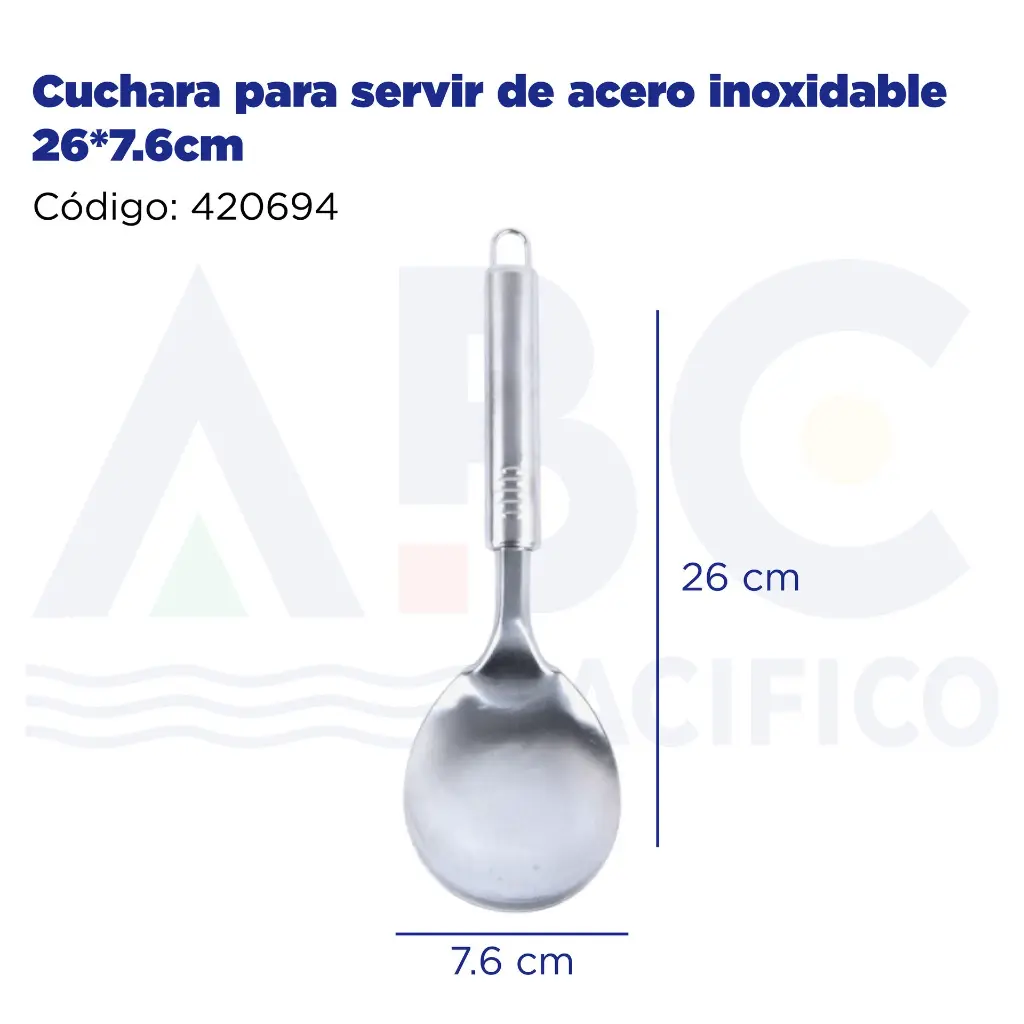 Cuchara para servir de acero inoxidable 26*7.6cm
