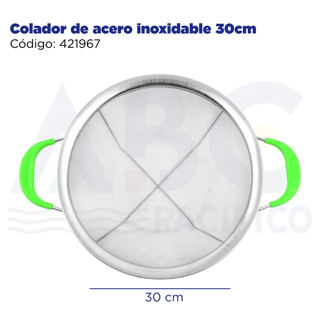 Colador de acero inoxidable 30cm