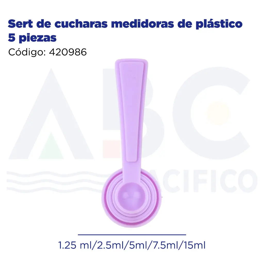 Sert de cucharas medidoras de plástico 5 piezas