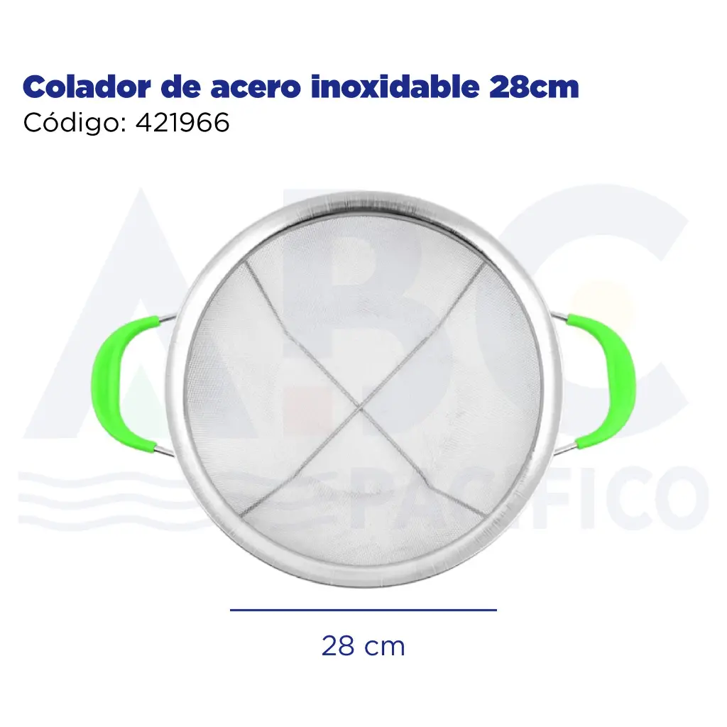 Colador de acero inoxidable 28cm