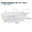 Charola rectangular  50 * 32 * 4.5cm