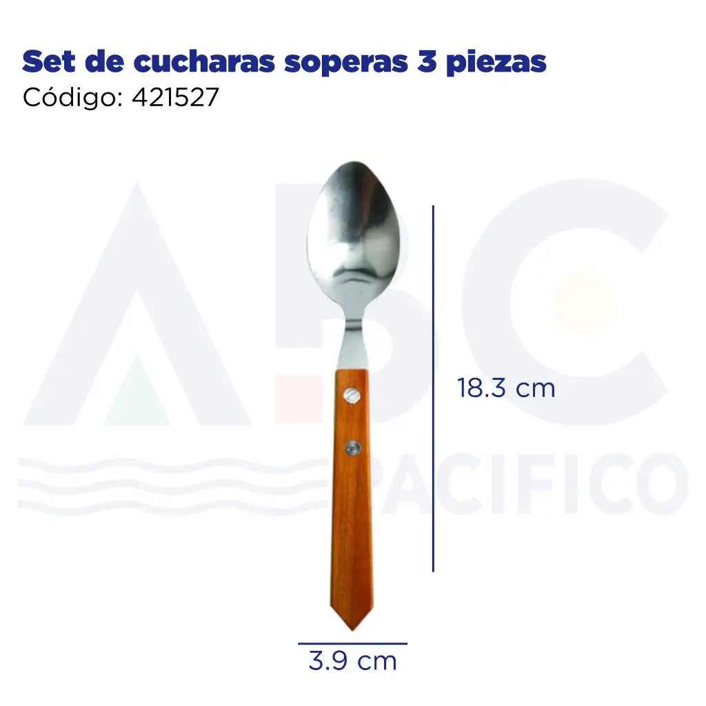 Set de cucharas soperas 3 piezas