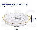 Charola redonda 32 * 30 * 4 cm