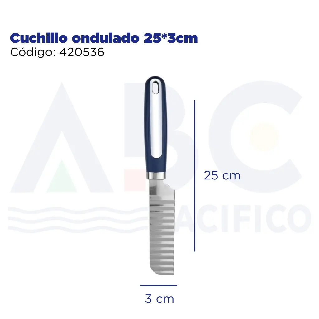 Cuchillo ondulado 25*3cm