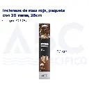 Inciensos de rosa roja, paquete con 20 varas, 26cm