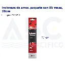 Inciensos de amor, paquete con 20 varas, 26cm
