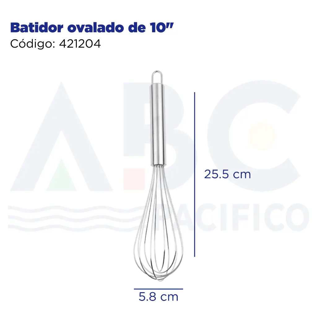 Batidor ovalado de 10"