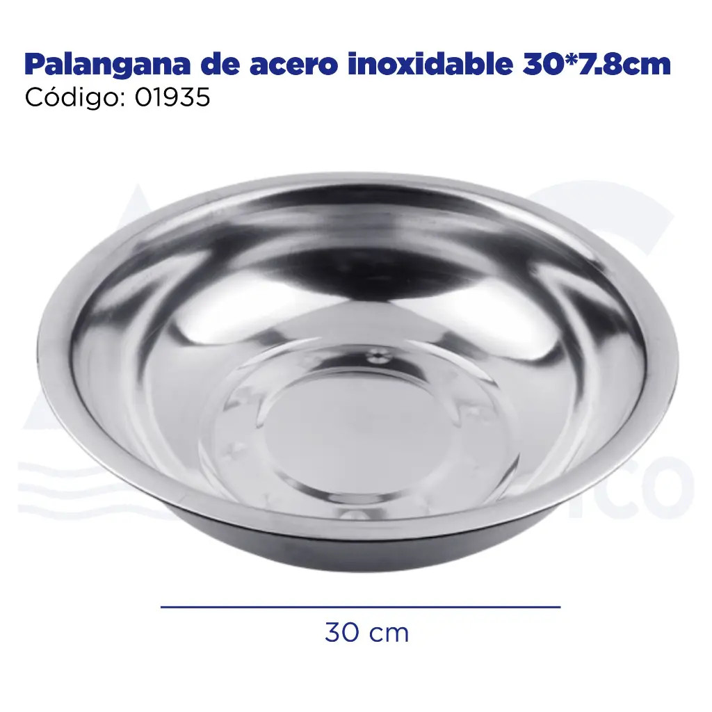 Palangana de acero inoxidable 30*7.8cm