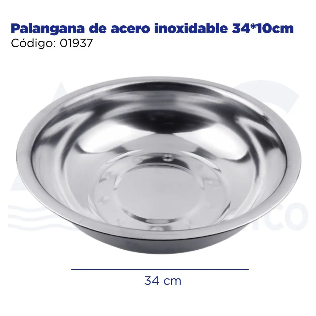 Palangana de acero inoxidable 34*10cm