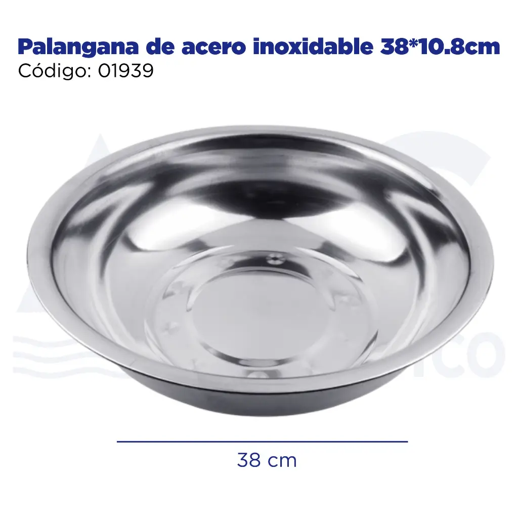 Palangana de acero inoxidable 38*10.8cm