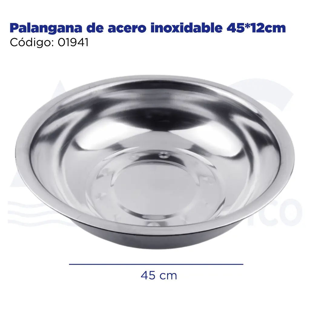 Palangana de acero inoxidable 45*12cm