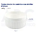 Tazón circular de cerámica con detalles 9*4.5cm