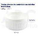 Tazón circular de cerámica con detalles 10.5*5.5cm