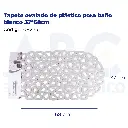Tapete ovalado de plástico para baño blanco 37*68cm
