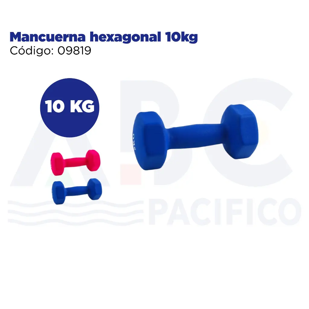Mancuerna hexagonal 10kg