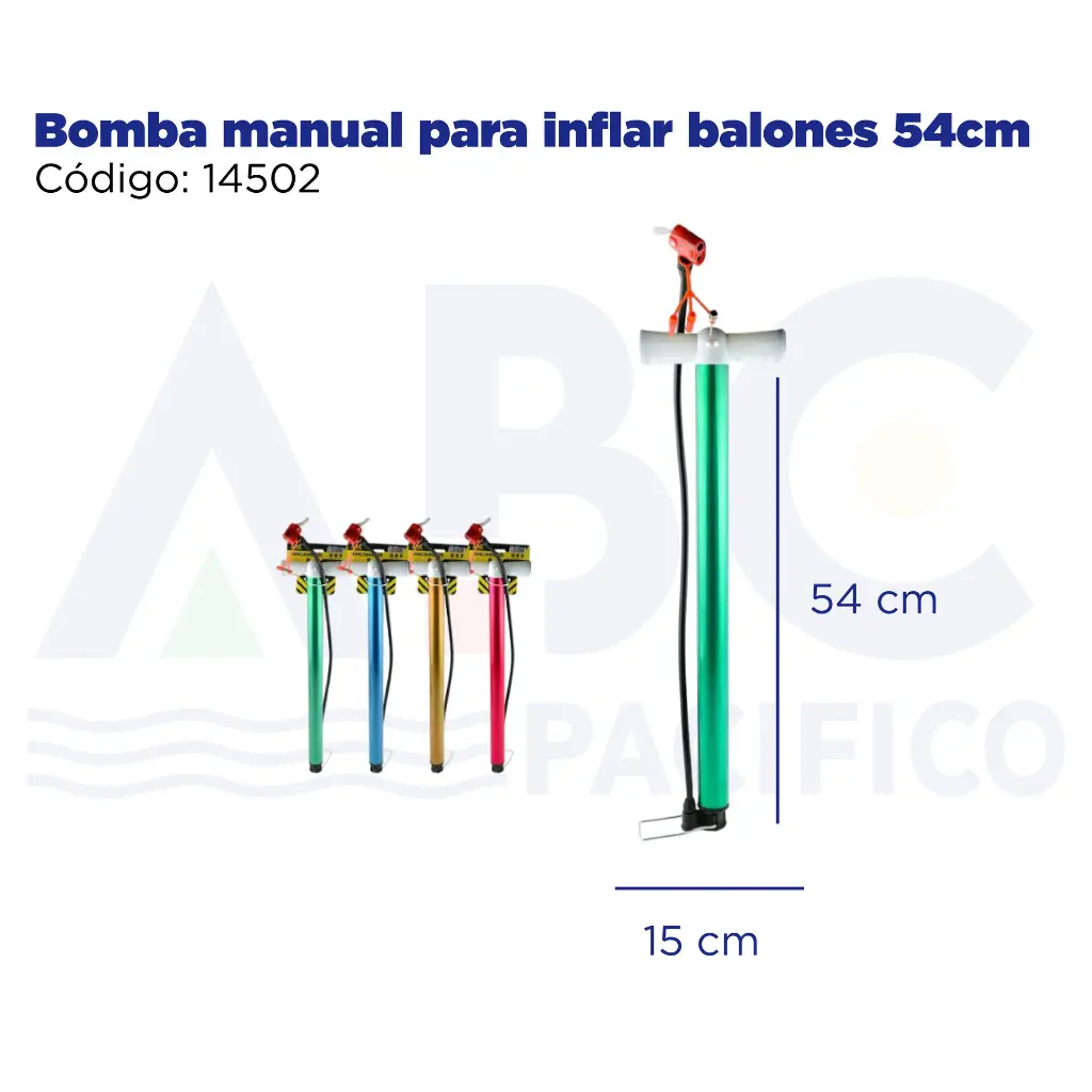 Bomba manual para inflar balones 54cm
