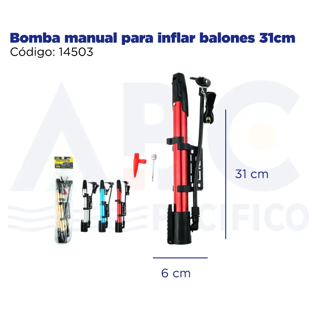 Bomba manual para inflar balones 31cm