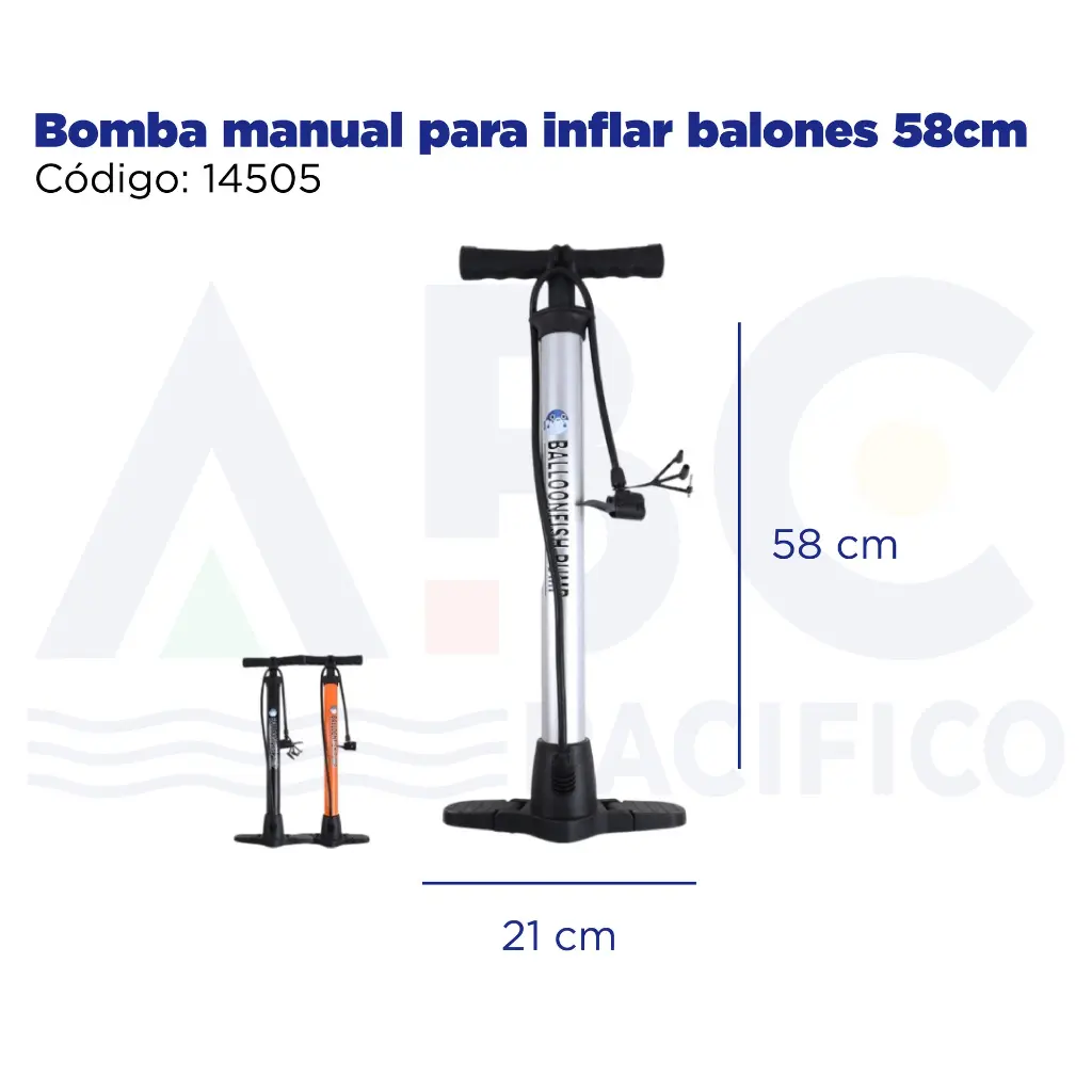 Bomba manual para inflar balones 58cm