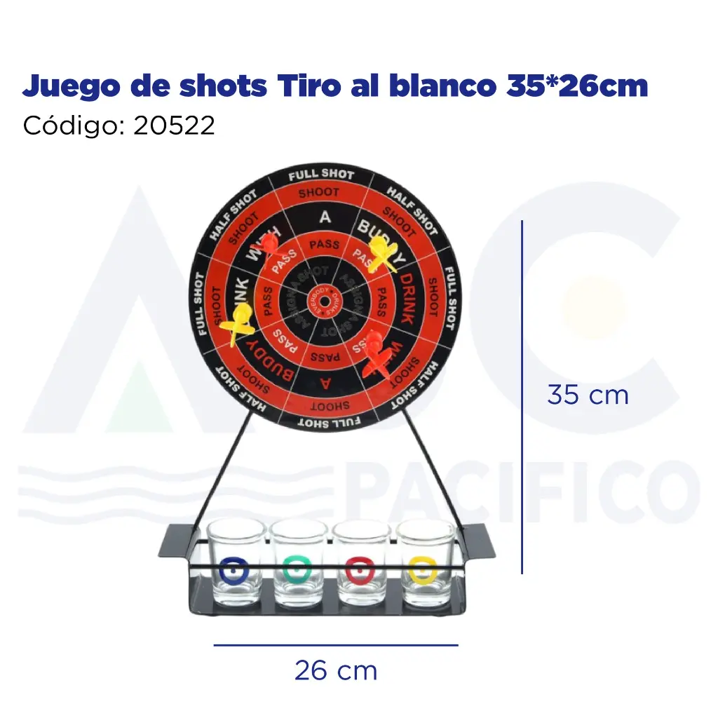 Juego de shots Tiro al blanco 35*26cm