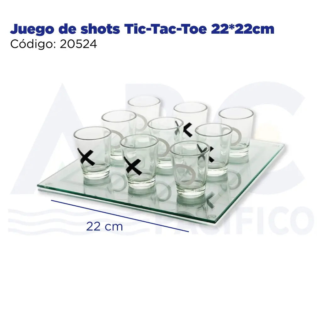 Juego de shots Tic-Tac-Toe 22*22cm