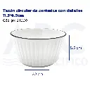 Tazón circular de cerámica con detalles 11.3*6.5cm