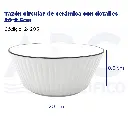 Tazón circular de cerámica con detalles 20*8.5cm