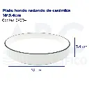 Plato hondo redondo de cerámica 18*3.4cm 18*3.4cm
