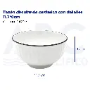 Tazón circular de cerámica con detalles 11.7*6cm