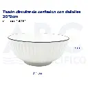 Tazón circular de cerámica con detalles 20*9cm