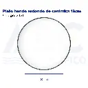 Plato hondo redondo de cerámica 18cm