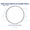 Plato hondo redondo de cerámica 25.5cm