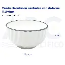 Tazón circular de cerámica con detalles 11.5*6cm