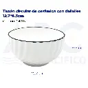 Tazón circular de cerámica con detalles 12.7*6.5cm