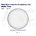 Plato llano redondo de cerámica con diseño 18cm