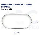 Plato hondo redondo de cerámica 30.7*15cm