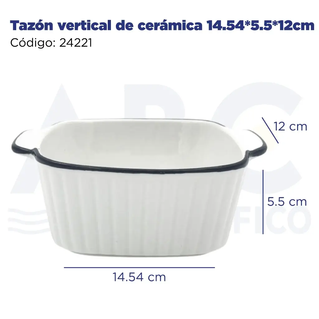 Tazón vertical de cerámica 14.54*5.5*12cm