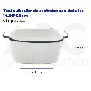 Tazón circular de cerámica con detalles 14.54*5.5cm