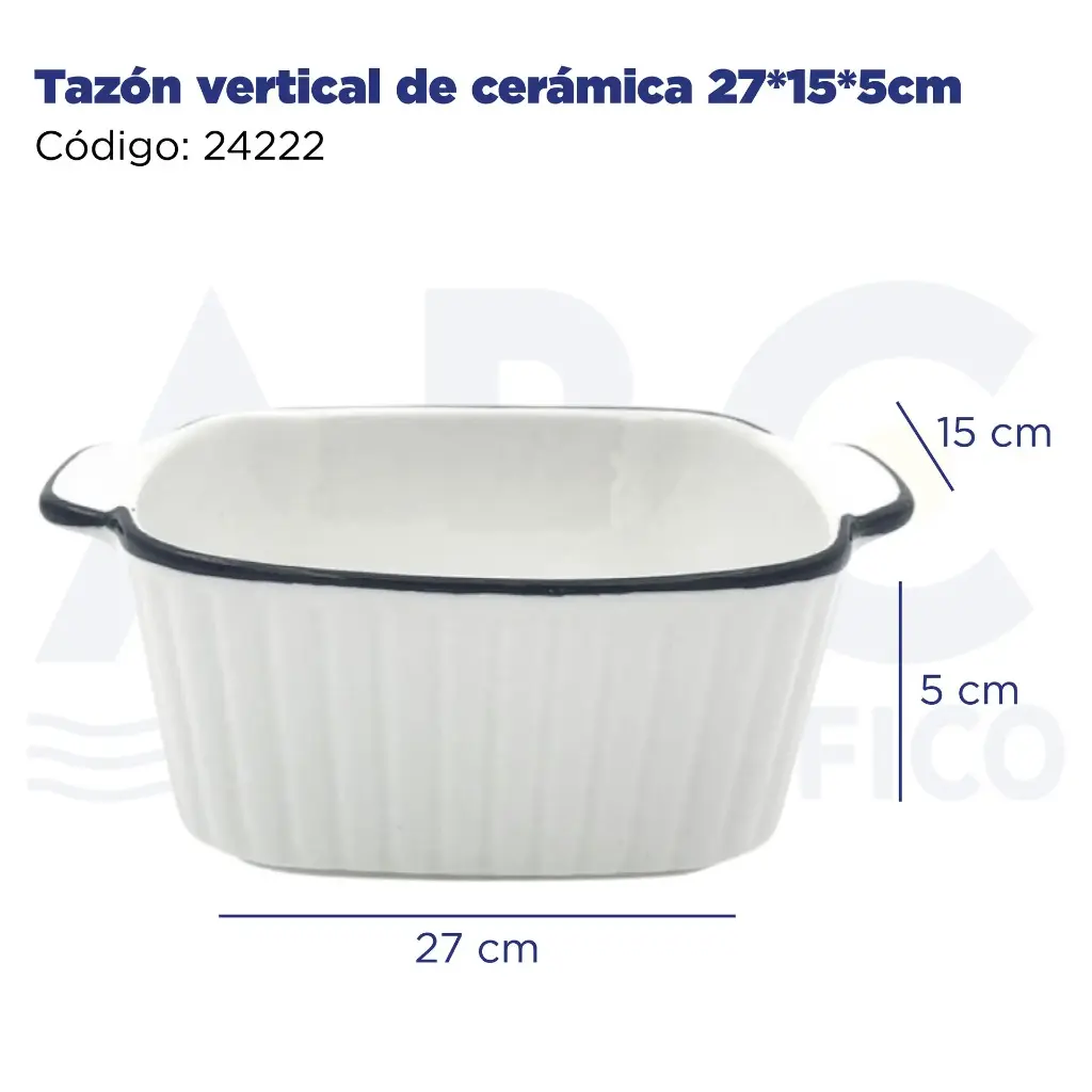 Tazón vertical de cerámica 27*15*5cm