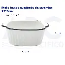 Plato hondo cuadrado de cerámica 27*5cm