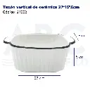 Tazón vertical de cerámica 27*15*5cm