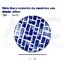 Plato llano redondo de cerámica con diseño 20cm