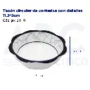 Tazón circular de cerámica con detalles 11.5*5cm
