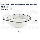 Tazón circular de cerámica con detalles 13.*5cm