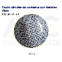 Tazón circular de cerámica con detalles 21cm