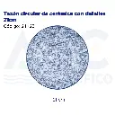 Tazón circular de cerámica con detalles 21cm
