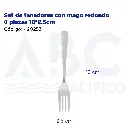 Set de tenedores con mago redondo 6 piezas 18*2.5cm