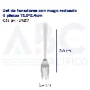 Set de tenedores con mago redondo 6 piezas 15.8*2.4cm